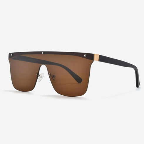 Square large Metal Men's Sunglasses Aviles
